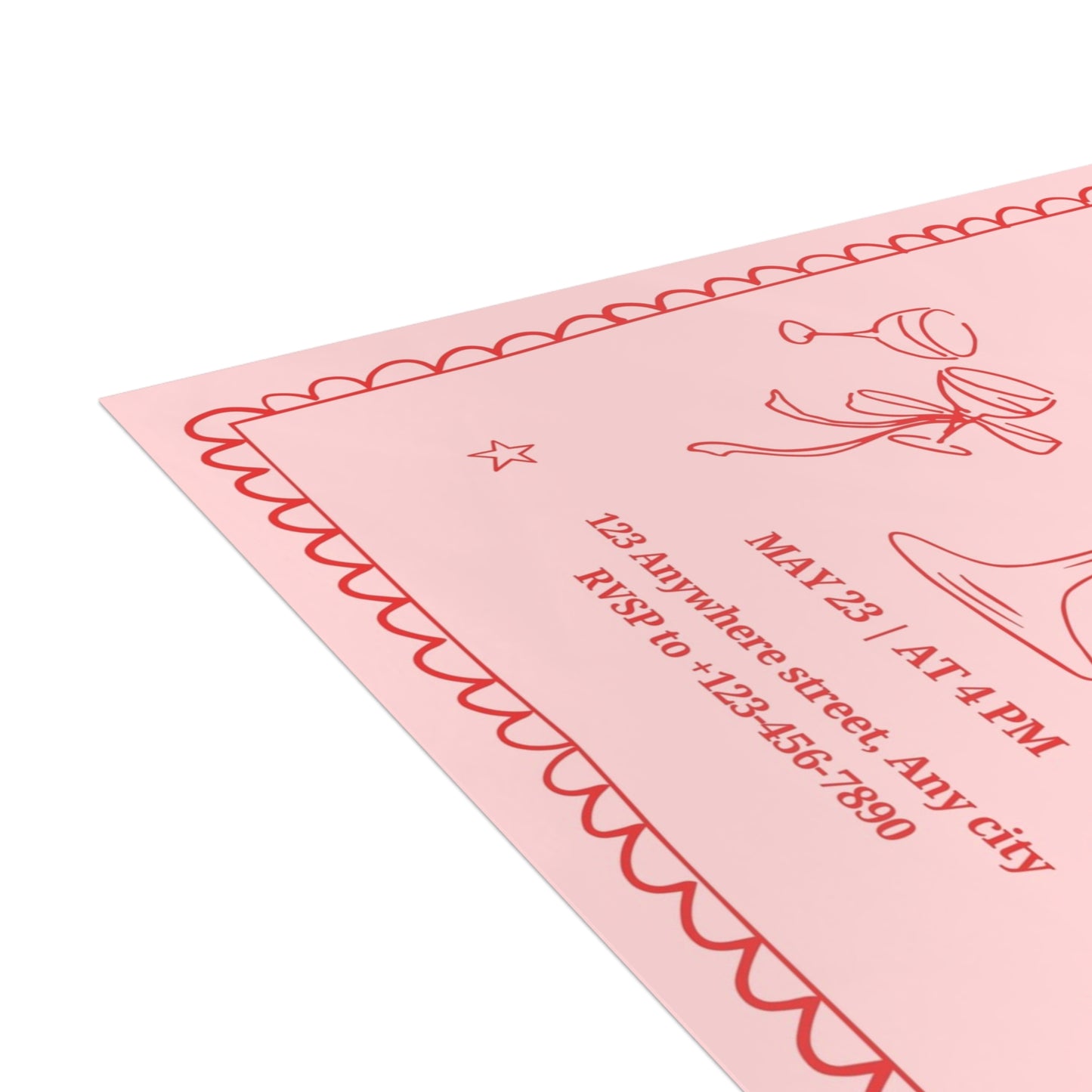 Dirty Martini Pink Bachelorette Invitations