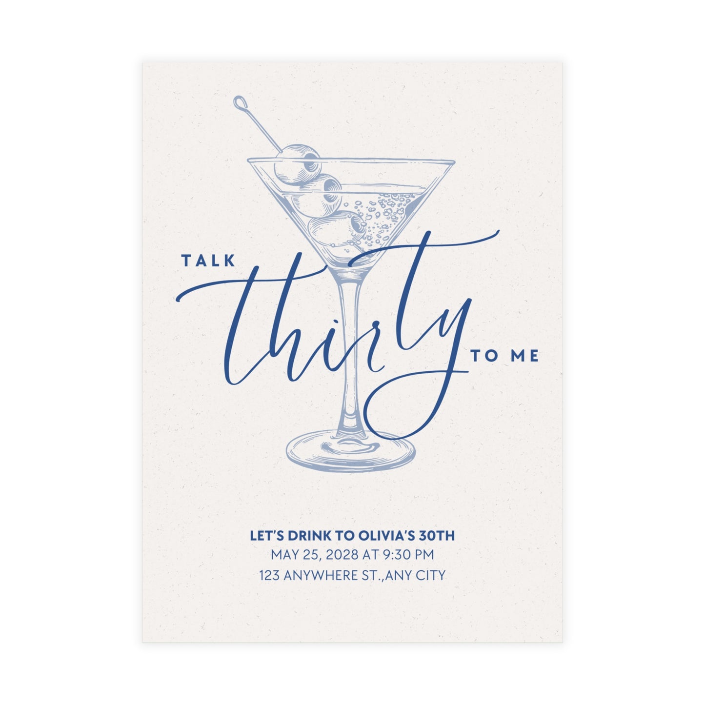 Talk Thirty to Me Birthday Invitation